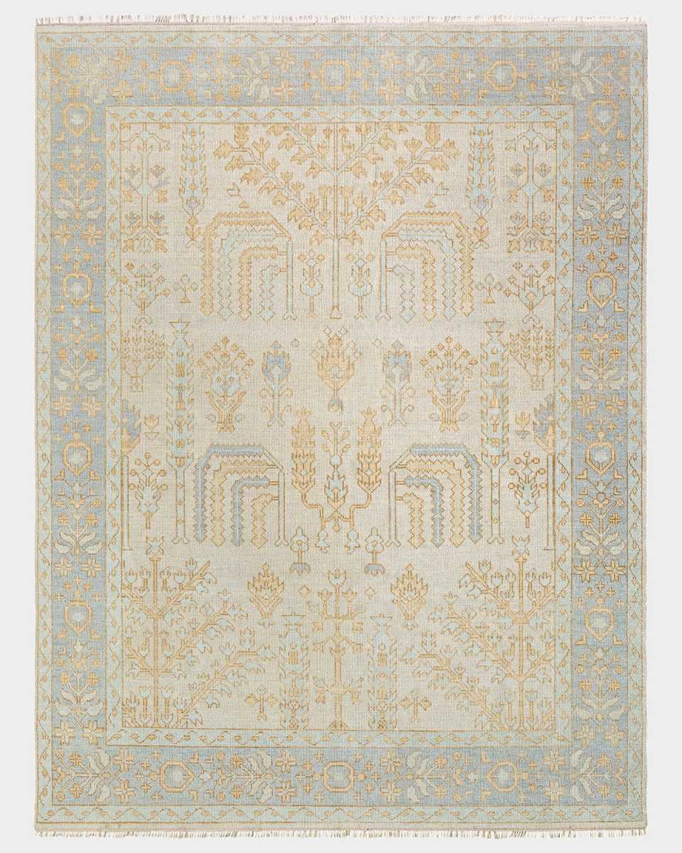 Ushak Hand-Knotted Rug,